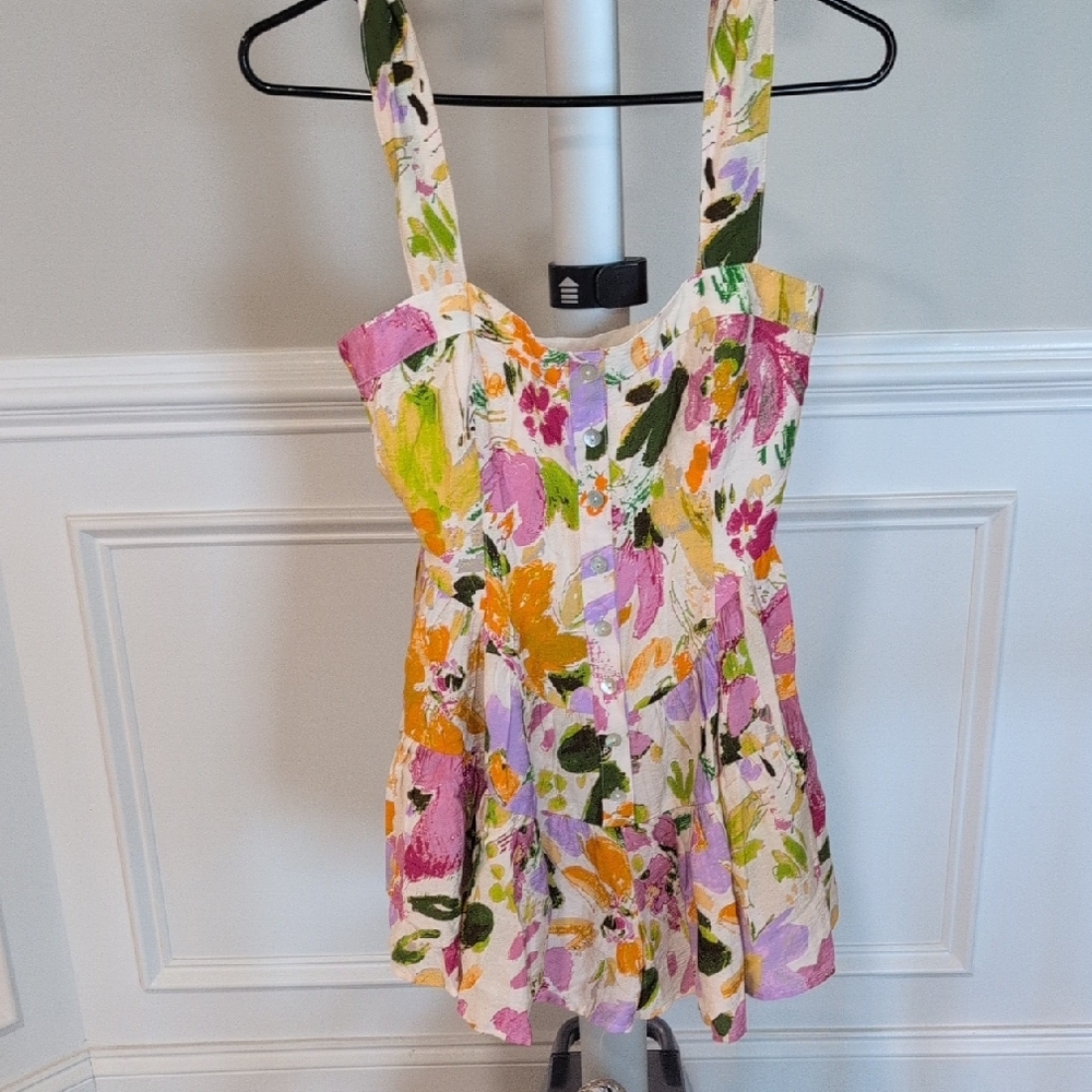 Promesa Multicolor Floral Romper XS